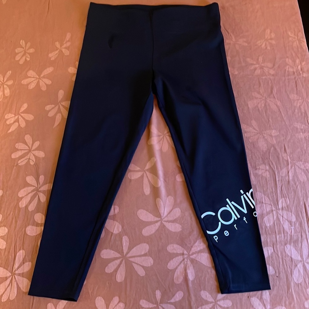 Calvin Klein Performance Stretch Leggings in black, Size Large/LG (Junior) **